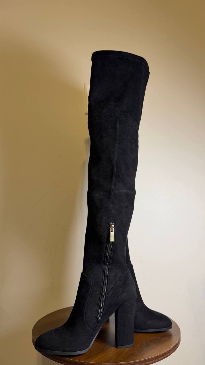 Kenneth Cole Josie Round Toe Over‑The‑Knee Boots Black Women’s 5.5M NWB $179