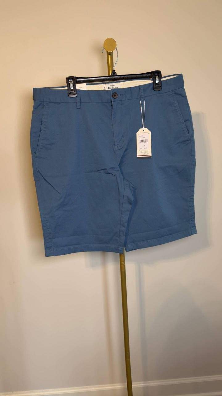 Ben Sherman Signature Chino Shorts Airforce Blue 38 NWT $99