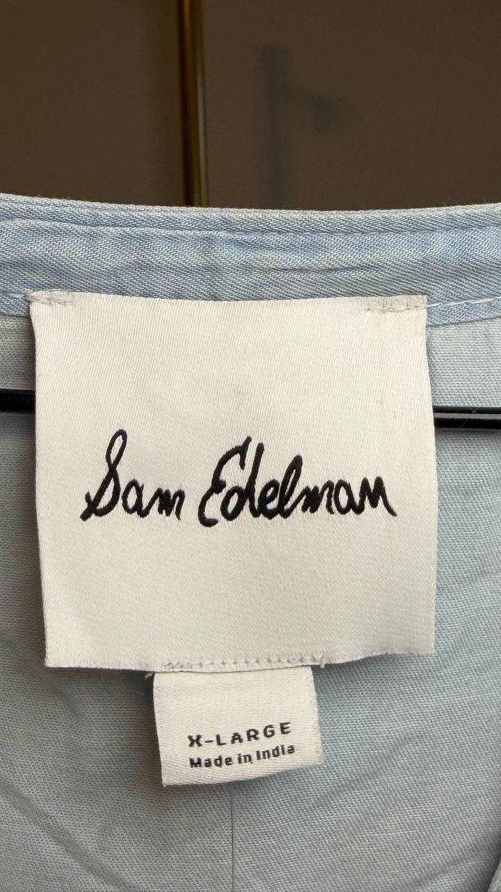 Sam Edelman Laine Shirtdress Light Blue XL NWT $149