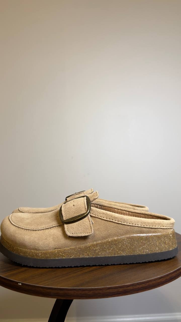 White  Mountain  Clogs  Beach   Wood  Suede  8M  New  With  Box  $89