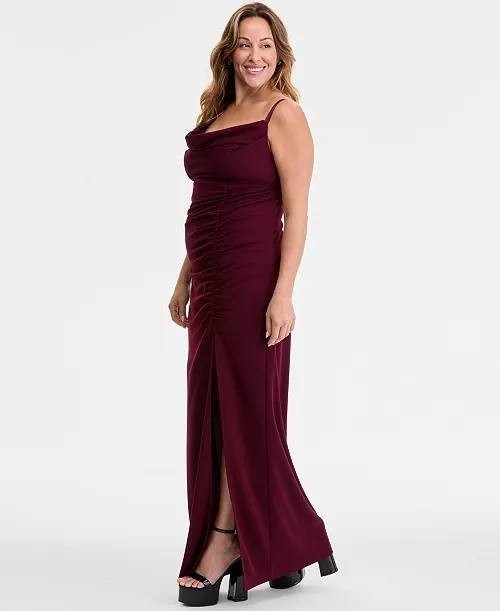 Emerald Sundae Plus Size Cowlneck Side‑Ruched Maxi Dress – Size 18 – NWT – $79