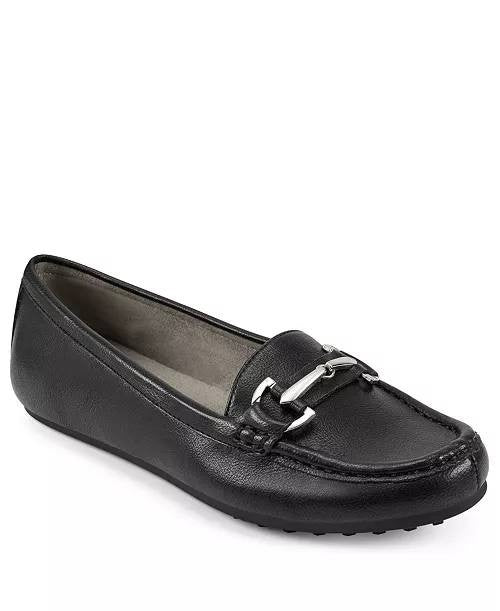 Aerosoles Black Faux Leather Loafers 9.5M NIB MSRP $69