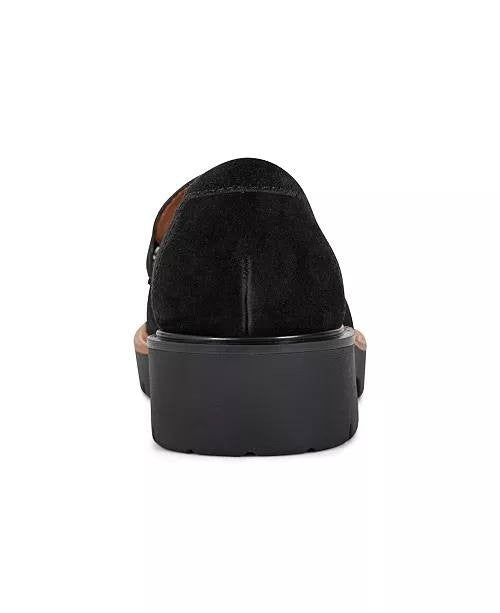 Earth Zimm Tassel Lug Loafers – Black Suede – Size 7.5M – New in Box