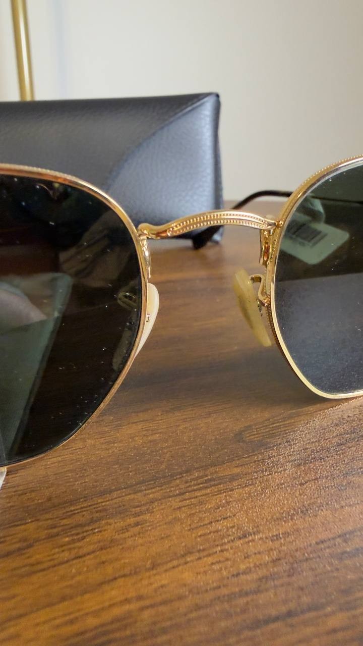 Ray‑Ban  Hexagonal   Sunglasses  Arista  Gold  Green   OS  NWT  $244