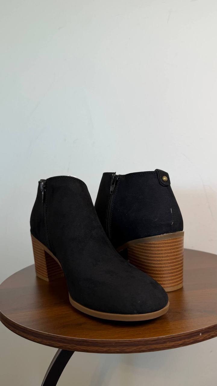 Style & Co Felaa Asymmetrical Booties Black 8.5M Microfiber Fabric $79.90 NWB