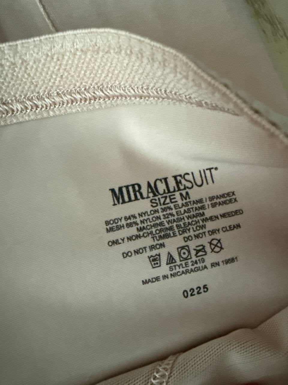 Miraclesuit Shapewear High Waist Thigh Slimmer Shorts – Style 2419 Beige Size M