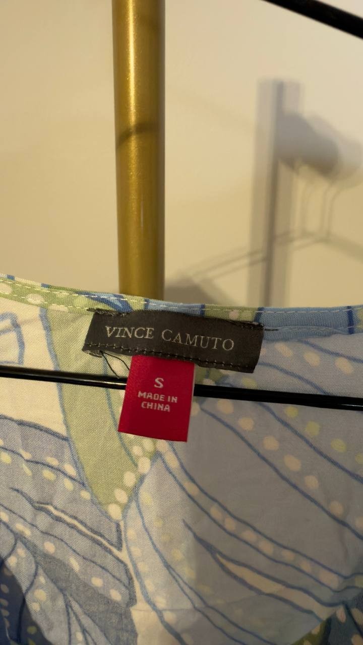 Vince Camuto Women’s V‑Neck Tiered Maxi Dress Mint S NWT $69
