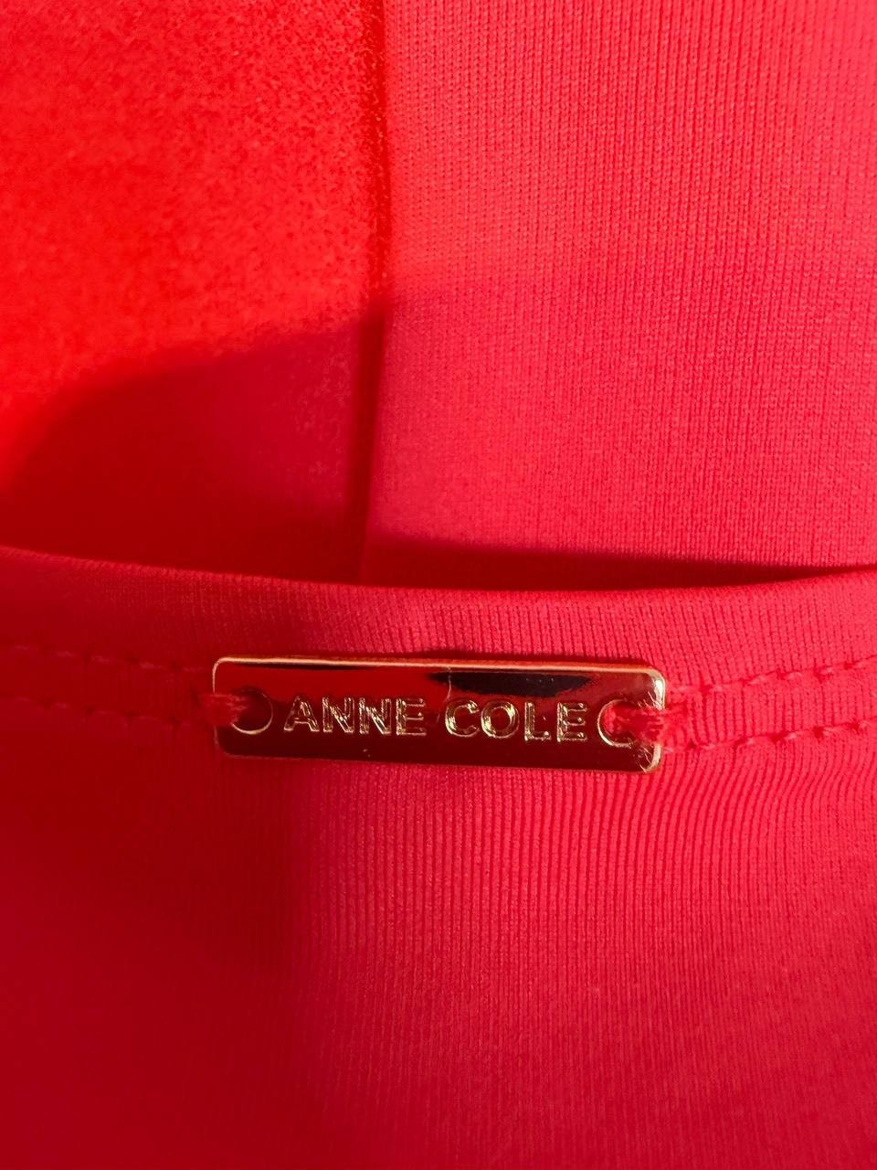 Anne Cole Twist Front Bandeaukini Swim Top Coral M NWT $60