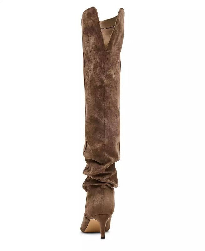 Madden Girl Stassi Boots 8.5 Brown OTK Slouchy Stiletto NIB msrp$110