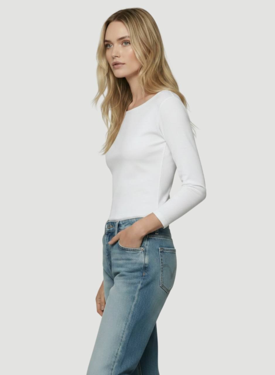 Majestic Filatures Women’s Soft Touch Boatneck T‑Shirt Blanc 4 NWT $135