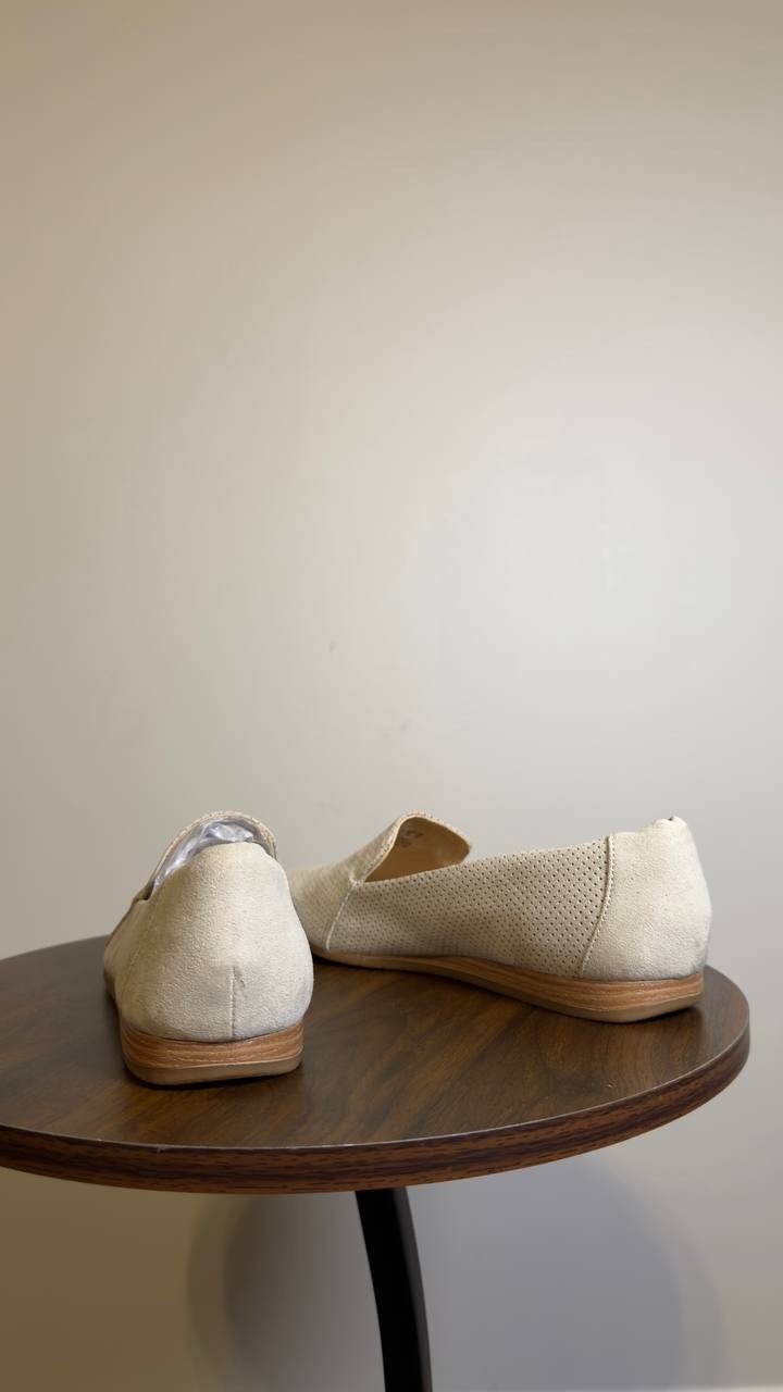 Dr.Scholl’s  Veda  Loafers  Oyster  Fabric  7.5M  New  With  Box  $60