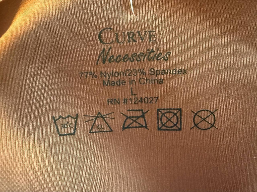 Curve Necessities High Waist Seamless Shapewear Brief Panty L Brown NWT