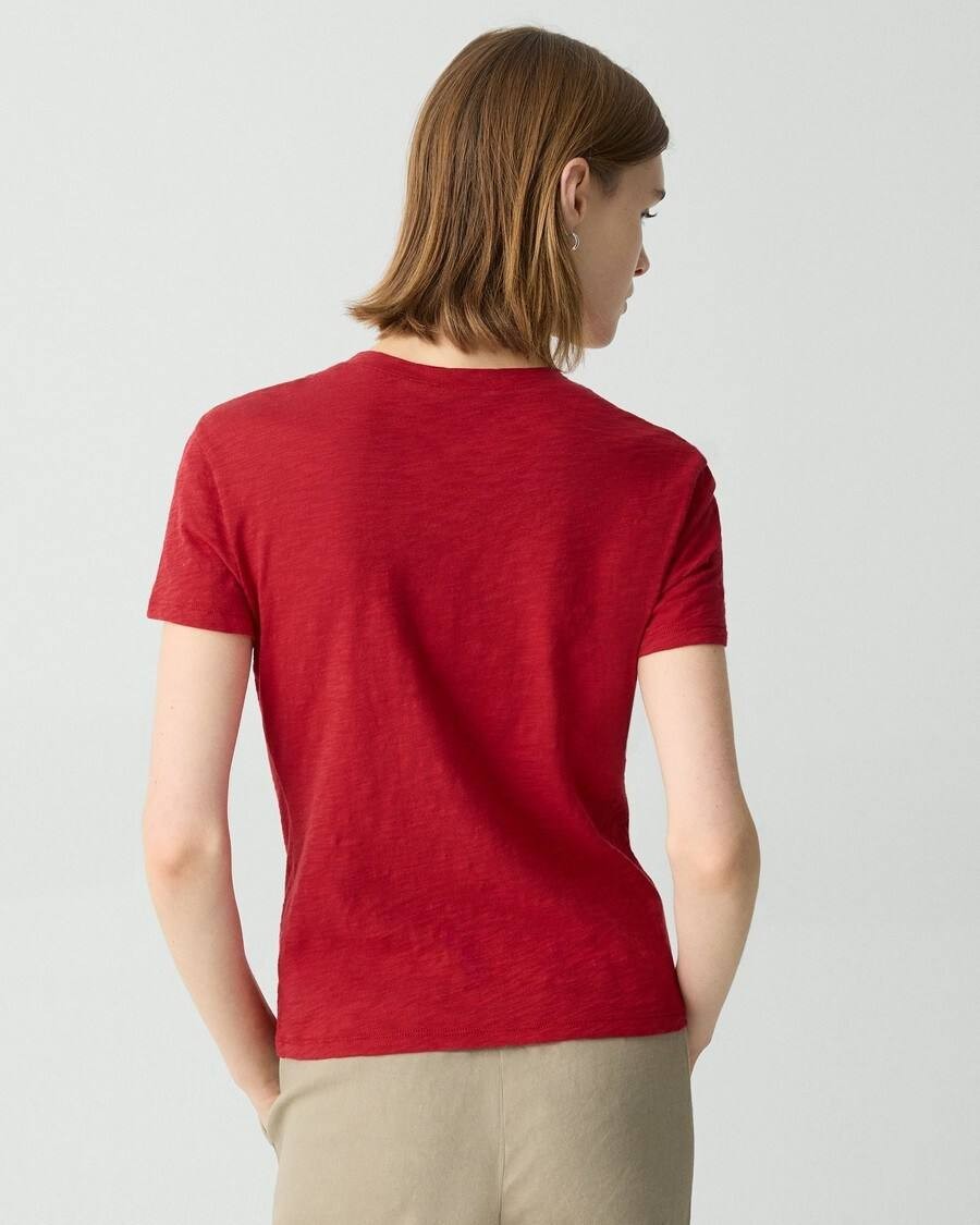 Theory Tiny Tee Organic Slub Cotton Cherry S NWT $75