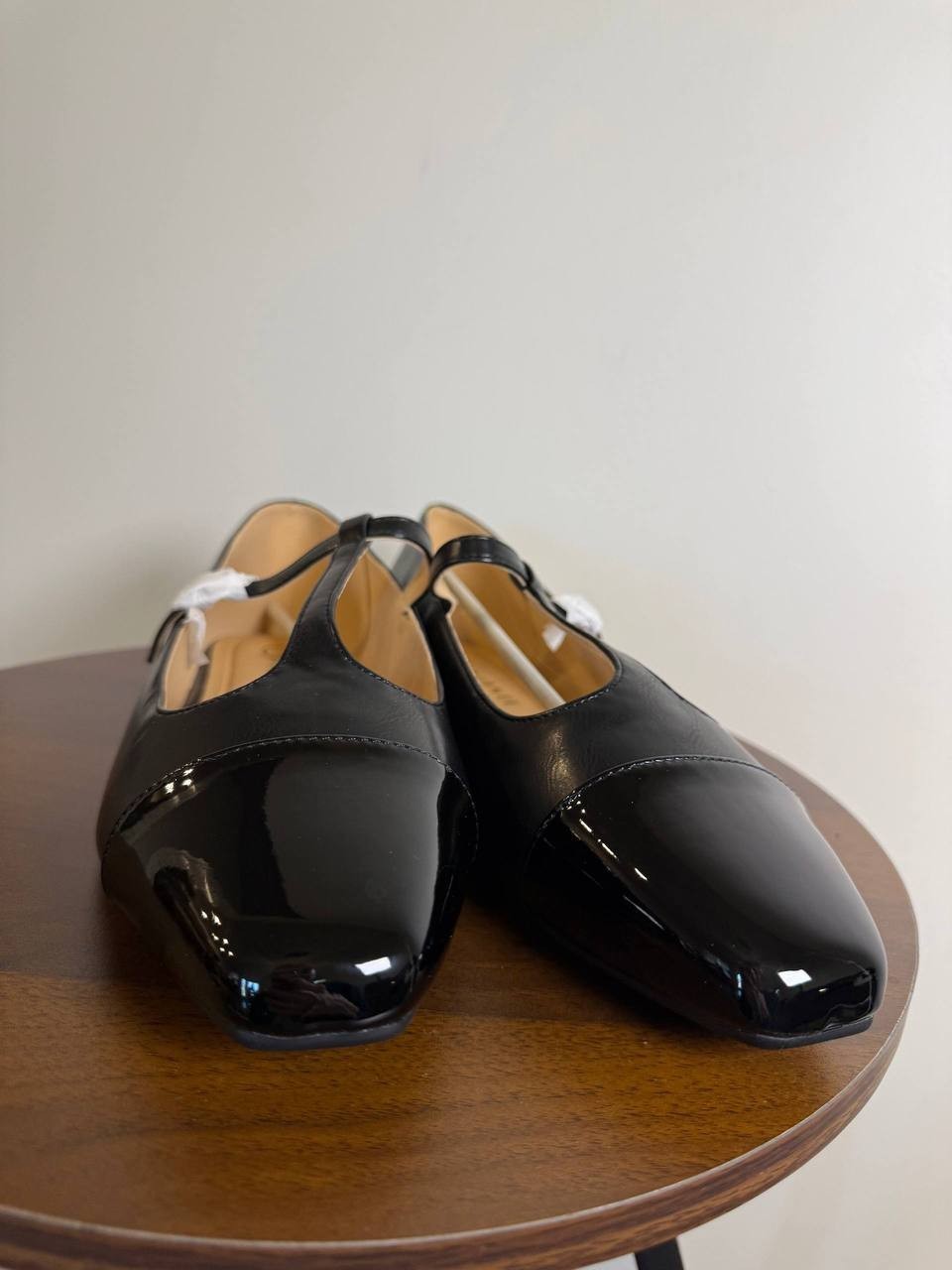 Journee Collection Thea T‑Strap Flats–Black–Size 11W–Faux Leather–New in Box