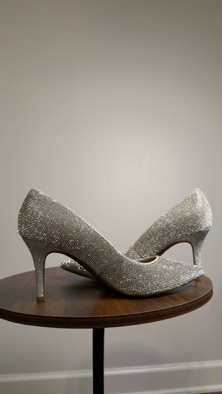 I.N.C.  International  Concepts   Pumps  Silver  Crystal  8M  New  $89.90