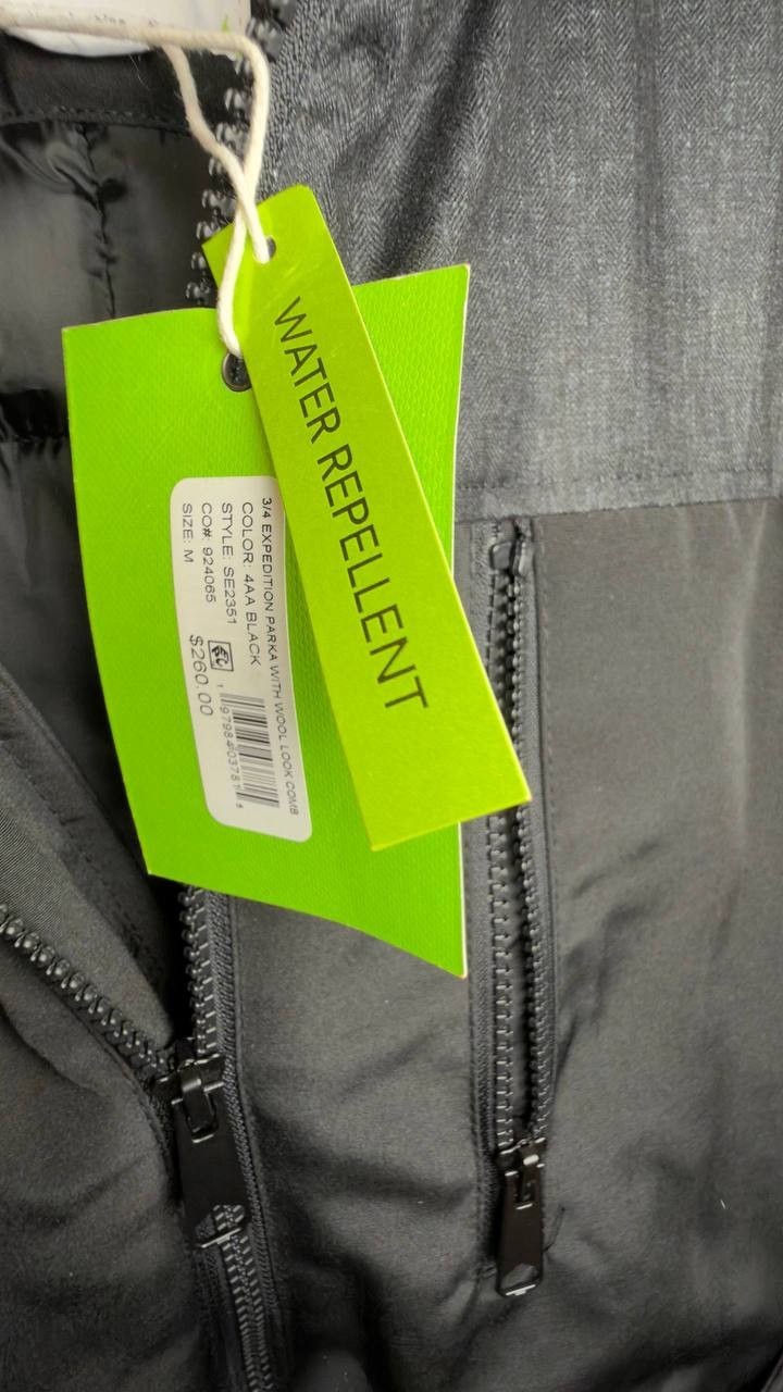 Sam Edelman Expedition Full‑Zip Hooded Parka Black M NWT $260