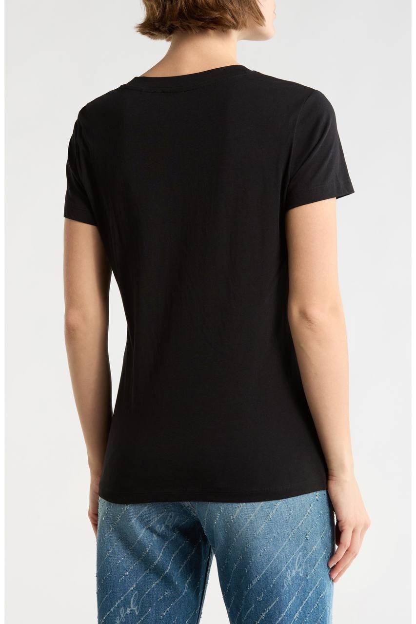 Hugo Boss Women’s Love Rhinestone Graphic T‑Shirt Black M NWT $59