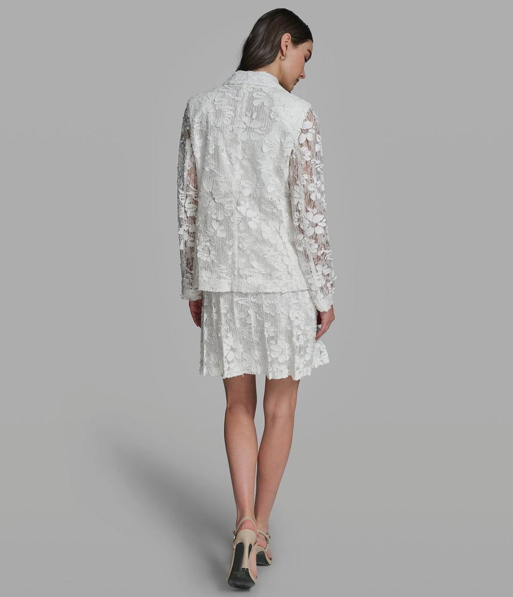 Karl Lagerfeld Paris Lace Blazer Soft White Size 6 NWT $199
