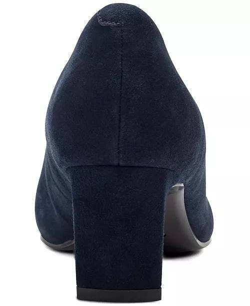 Rockport Dark Blue Suede Block Heel Pumps 6W NIB MSRP $130