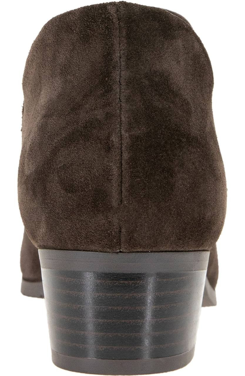 Kenneth Cole Reaction Serafina Booties 8M Chocolate Suede Pull‑On NIB msrp$99