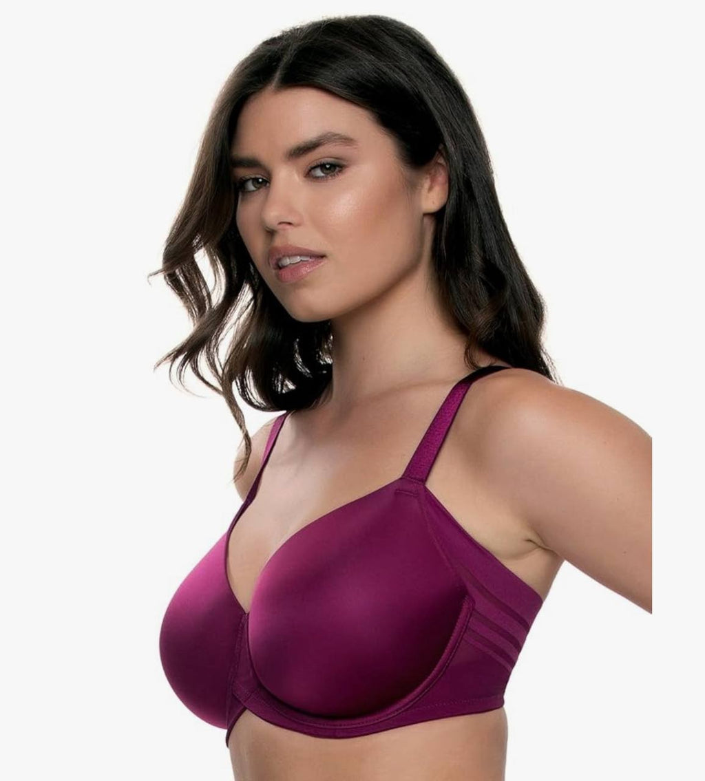 Felina Marvelous Side Smoothing T-Shirt Bra 38DDD Purple Style 245033 NWT