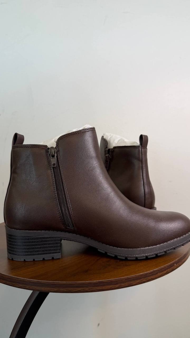 Style & Co Graciee Women’s Lug Booties Dark Roast 7W Man‑Made $69.90 NWB