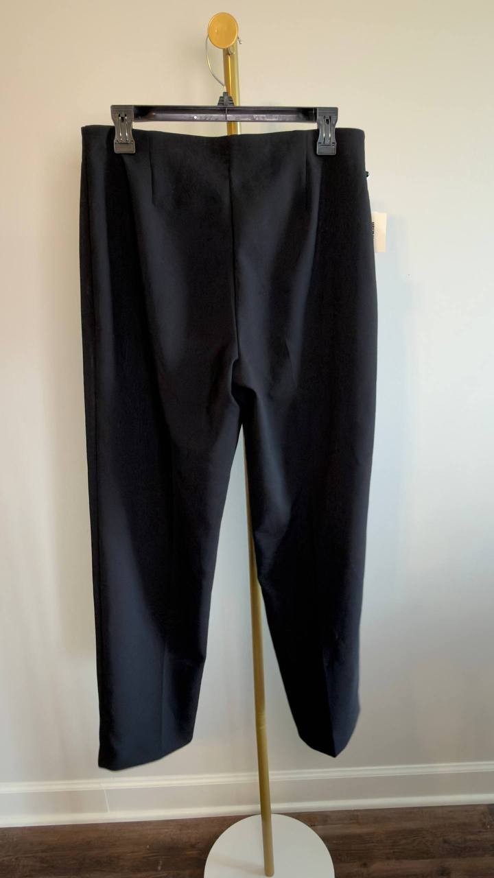 Anne Klein Compression Pull‑On Hollywood‑Waist Ankle Pants Black M NWT $79