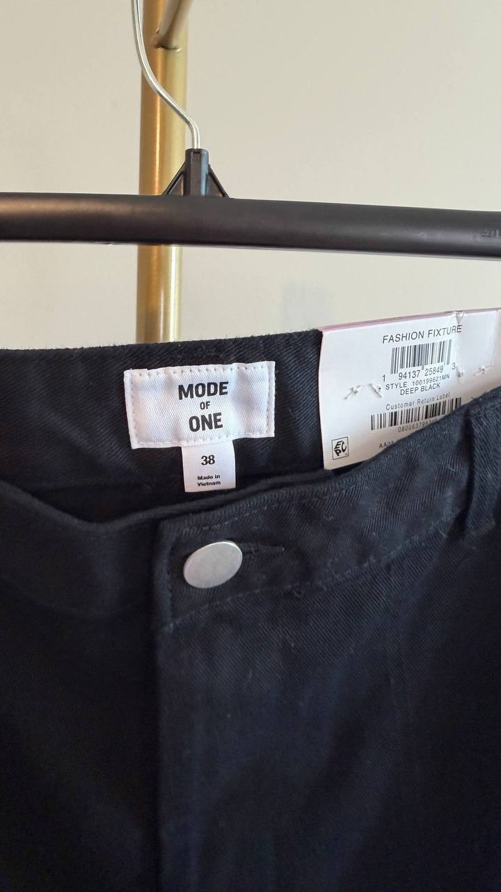Mode of One Men’s Baggy Tapered Work Pants Black Size 38 NWT