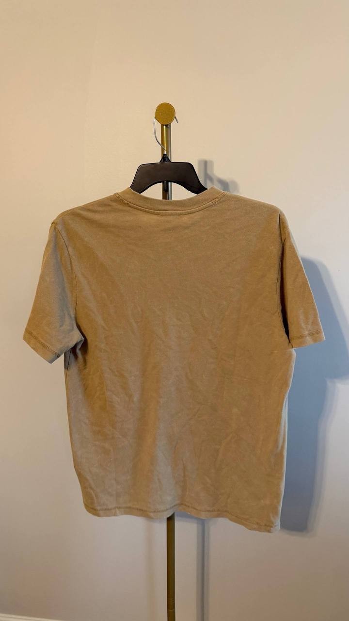 True Religion Men’s Mineral Patch Henley Tee Scuffed Beige M $79 NWT
