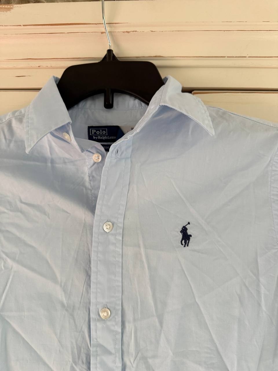 Polo Ralph Lauren Shirt XS Blue Cotton Classic Fit Logo Embroidered NWT MSRP$169
