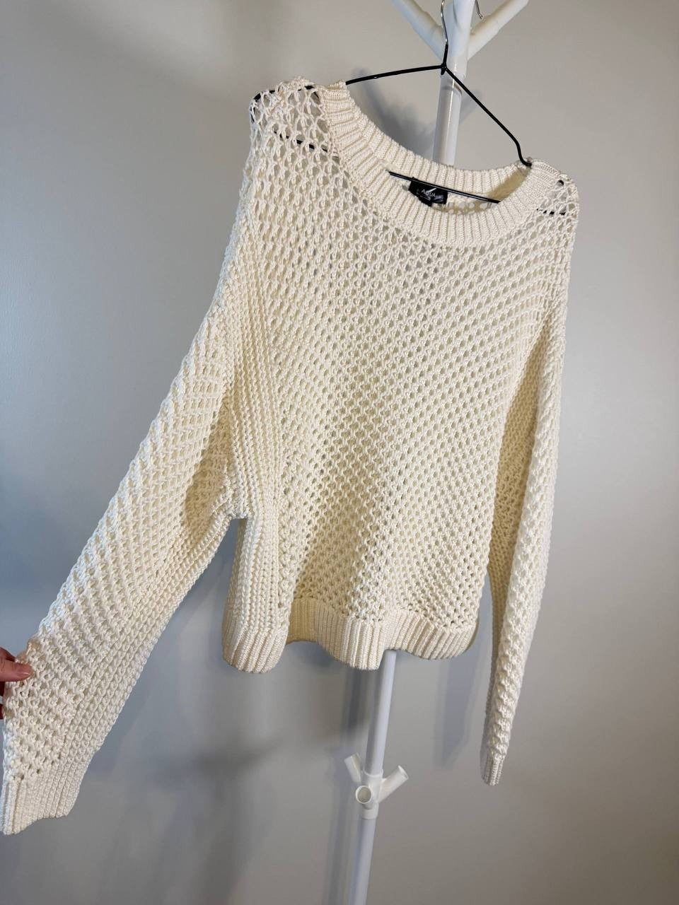 Aqua Ivory Knit Sweater – Size M – NWOT – Cotton Blend