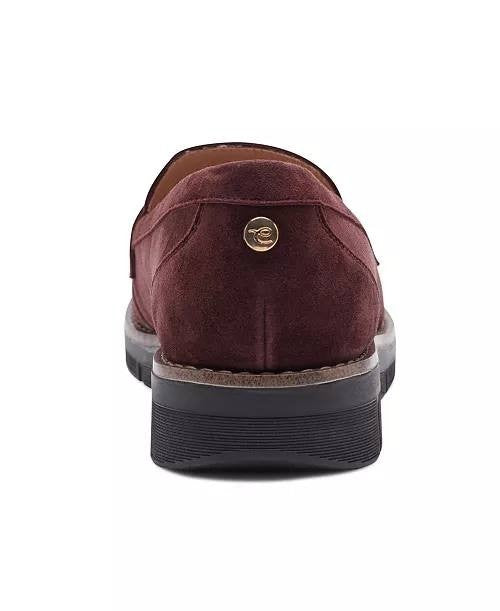 Easy Spirit Vienne eFlex Tassel Slip‑On Loafers Dark Red Suede 8M NWB MSRP $109