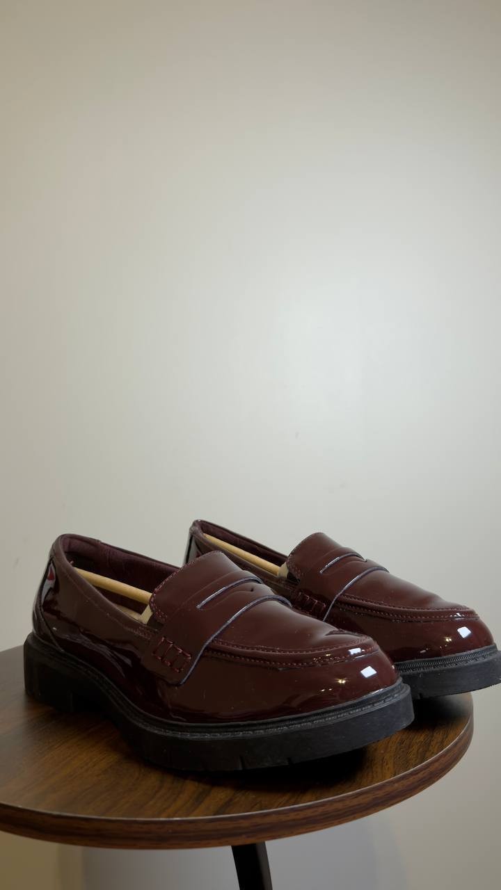 Clarks  Loafers  Burgundy  8.5W  New  $100