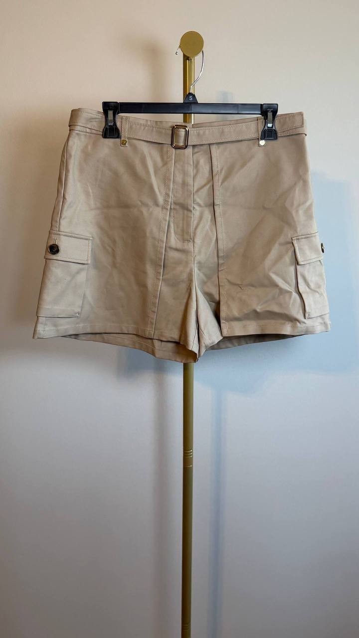 Marciano by Guess Cindy Belted Cargo Shorts Army Olive Size 8 NWT $180