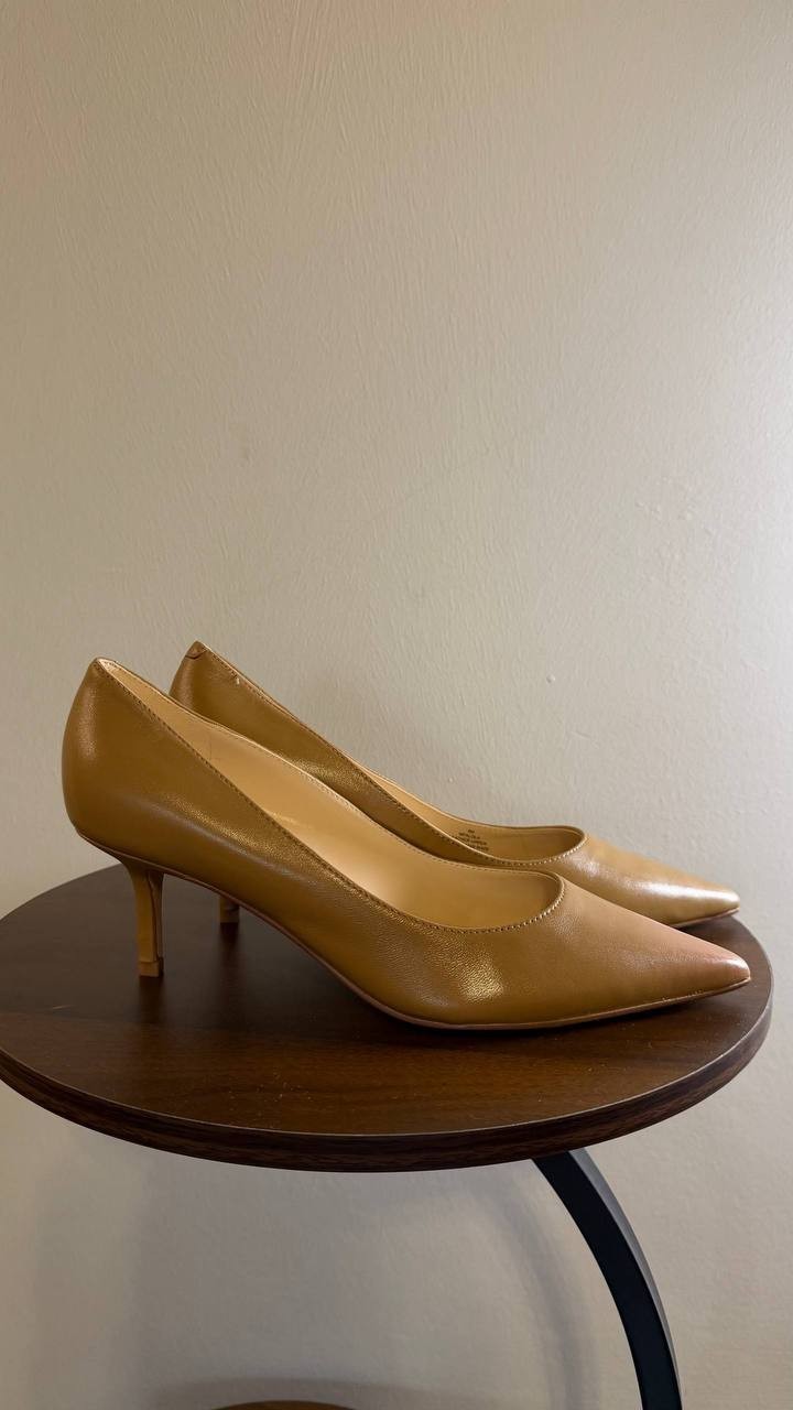 Marc Fisher Alola Dress Pumps 9M Medium Natural Leather New In Box Scuff msrp$99
