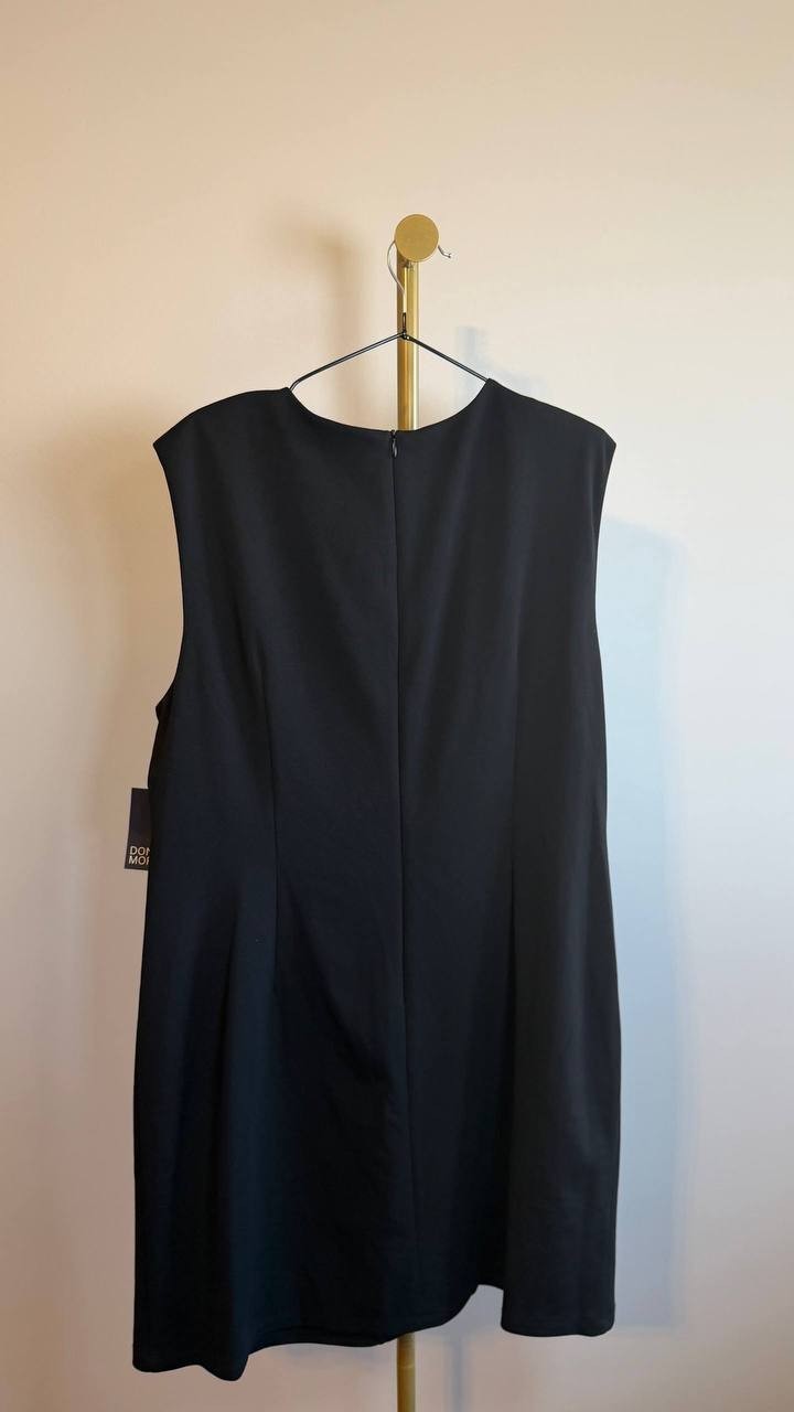 Donna Morgan Sleeveless A‑Line Dress Black Size 18 NWT $118