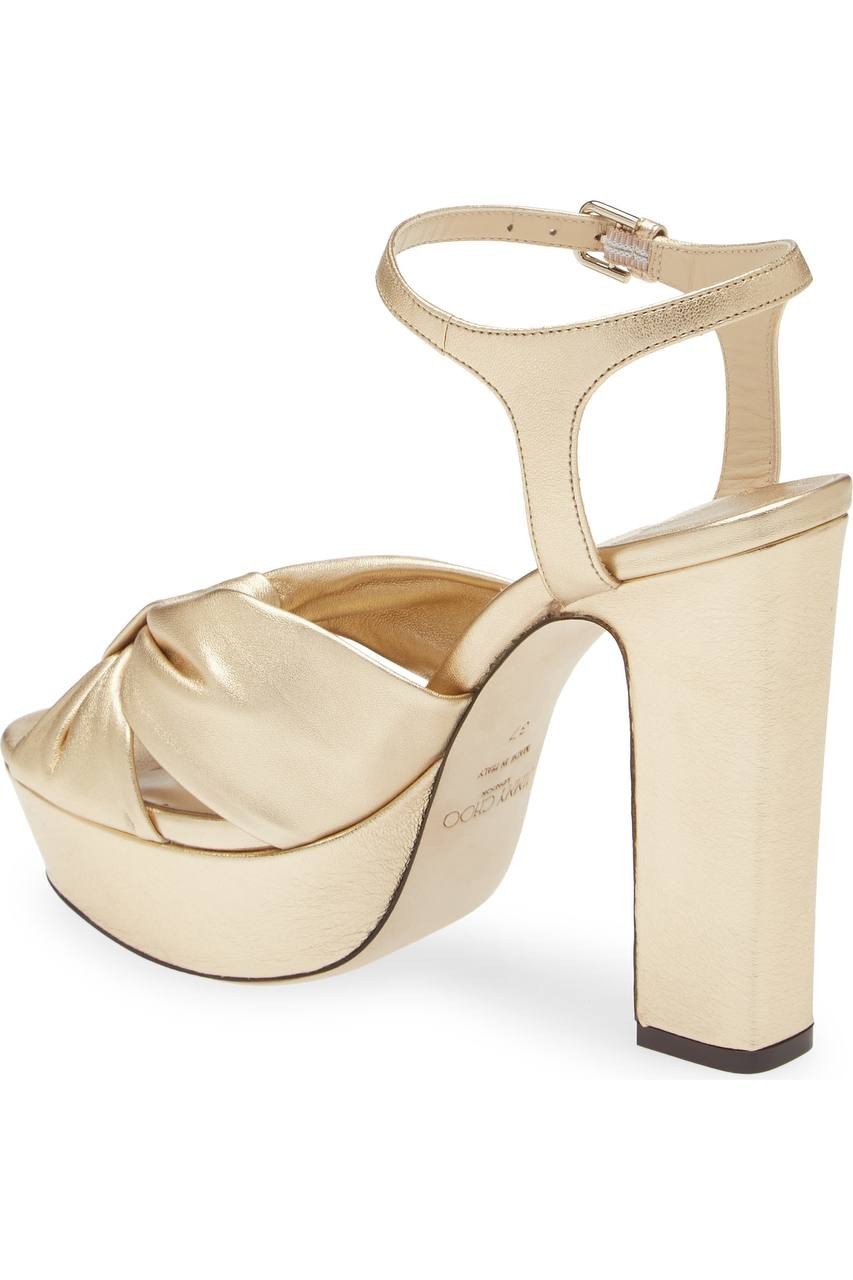 Jimmy  Choo  Platform  Sandals  Gold  Pre‑owned Size 40   $250