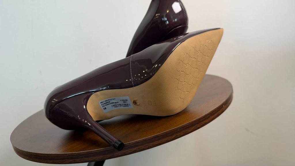 AREZZO Emily High Stiletto Eco Leather Pump – Brown – 6B – Eco‑Leather – NWB,