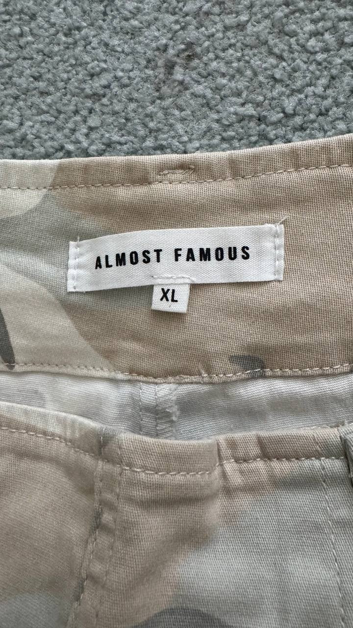 Almost Famous Juniors Camo Skort - Pleated Mini with Built-in Shorts, XL