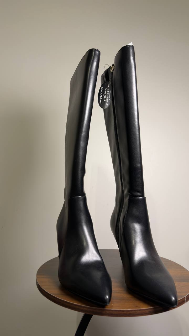 I.N.C.  Mckennaa  Pointy  Toe  Boots  Black  Man‑Made  11M  New  With  Box  $100