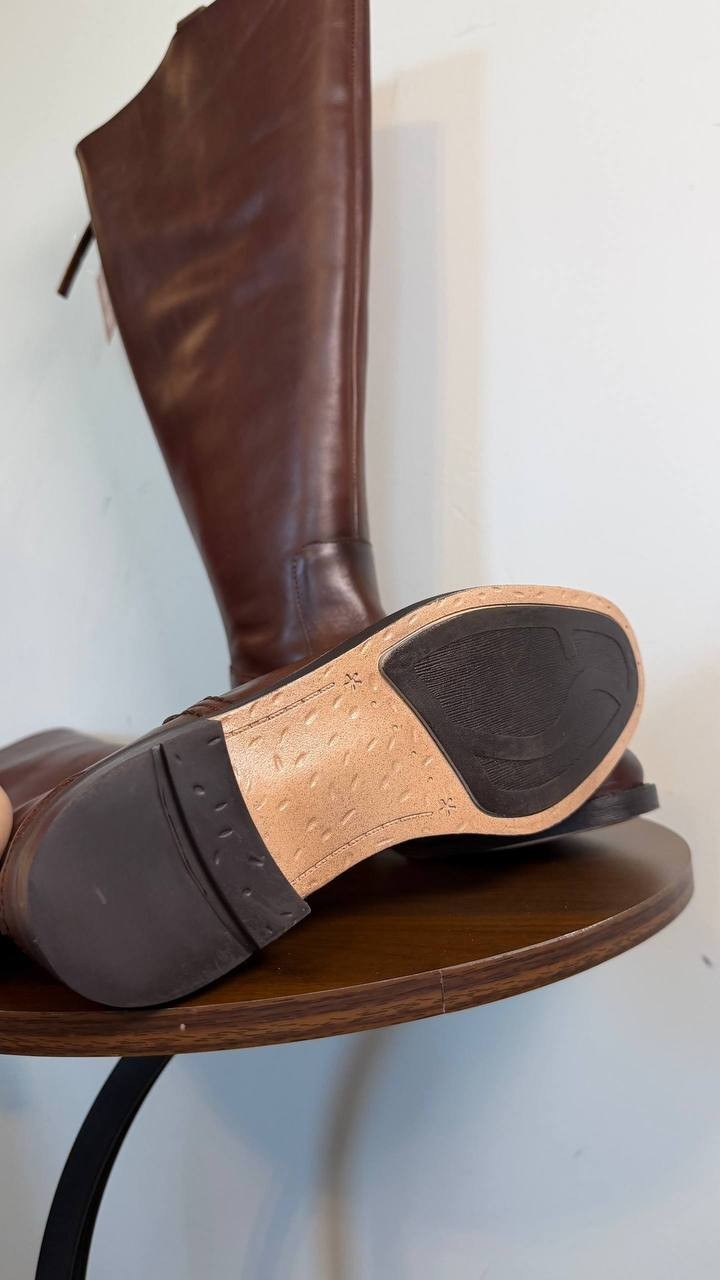 Franco Sarto Meyer Women’s Knee High Boots Brown 6.5M WC Leather $275 NWB