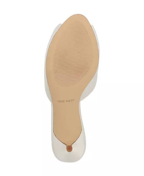 Nine West Women’s Satin Pumps 11M White Textile – New in Box MSRP $85