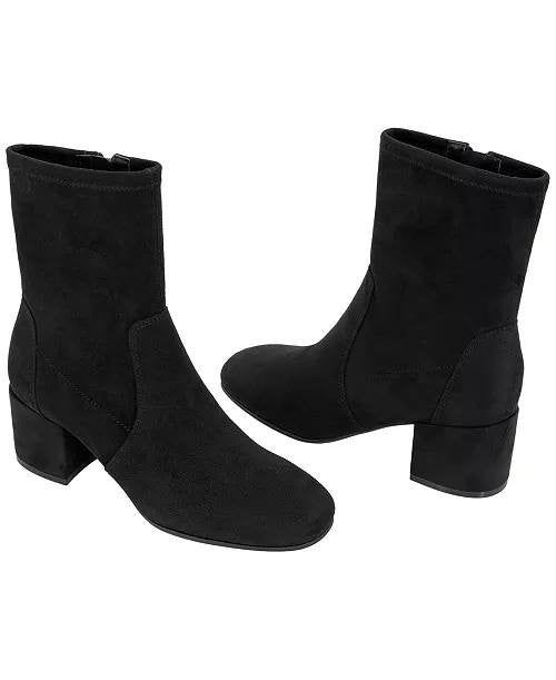 Kenneth Cole Reaction Roxy Dress Booties Black 9.5M Block Heel $99 NWB