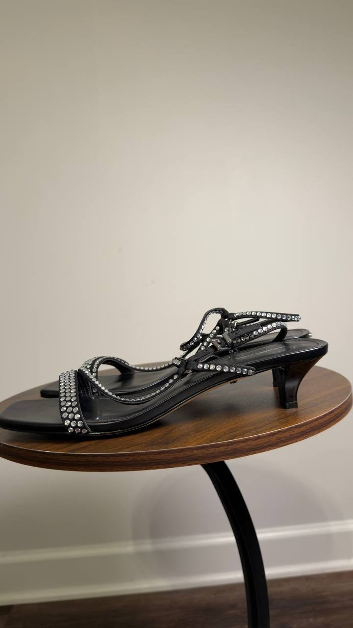 Michael  Michael  Kors  Square  Toe  Sandals  Black  9.5M  New  $135