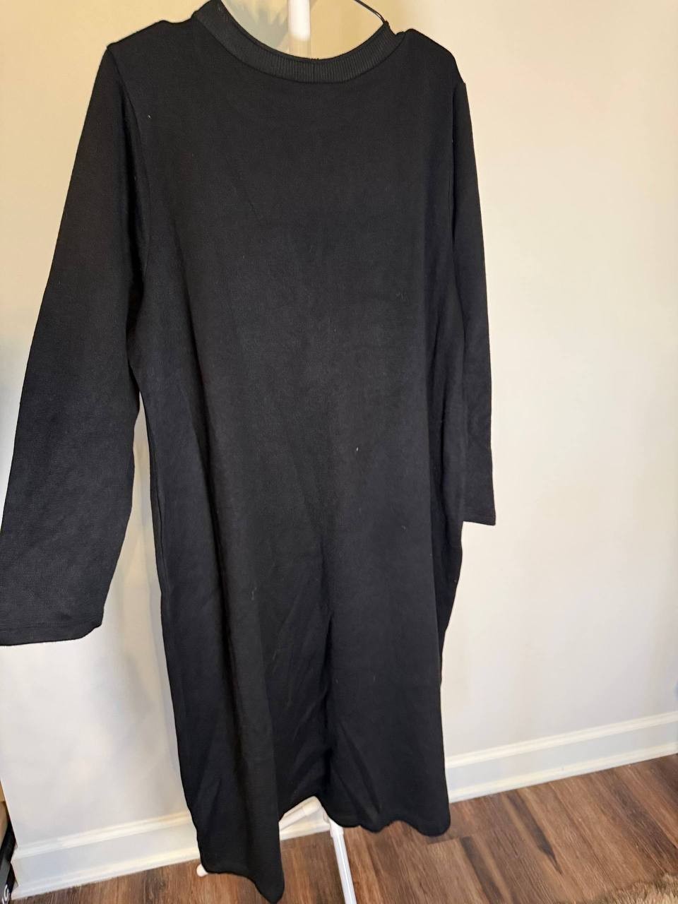 Vince Camuto Rib‑Front Midi Dress – 2X – Black – NWT