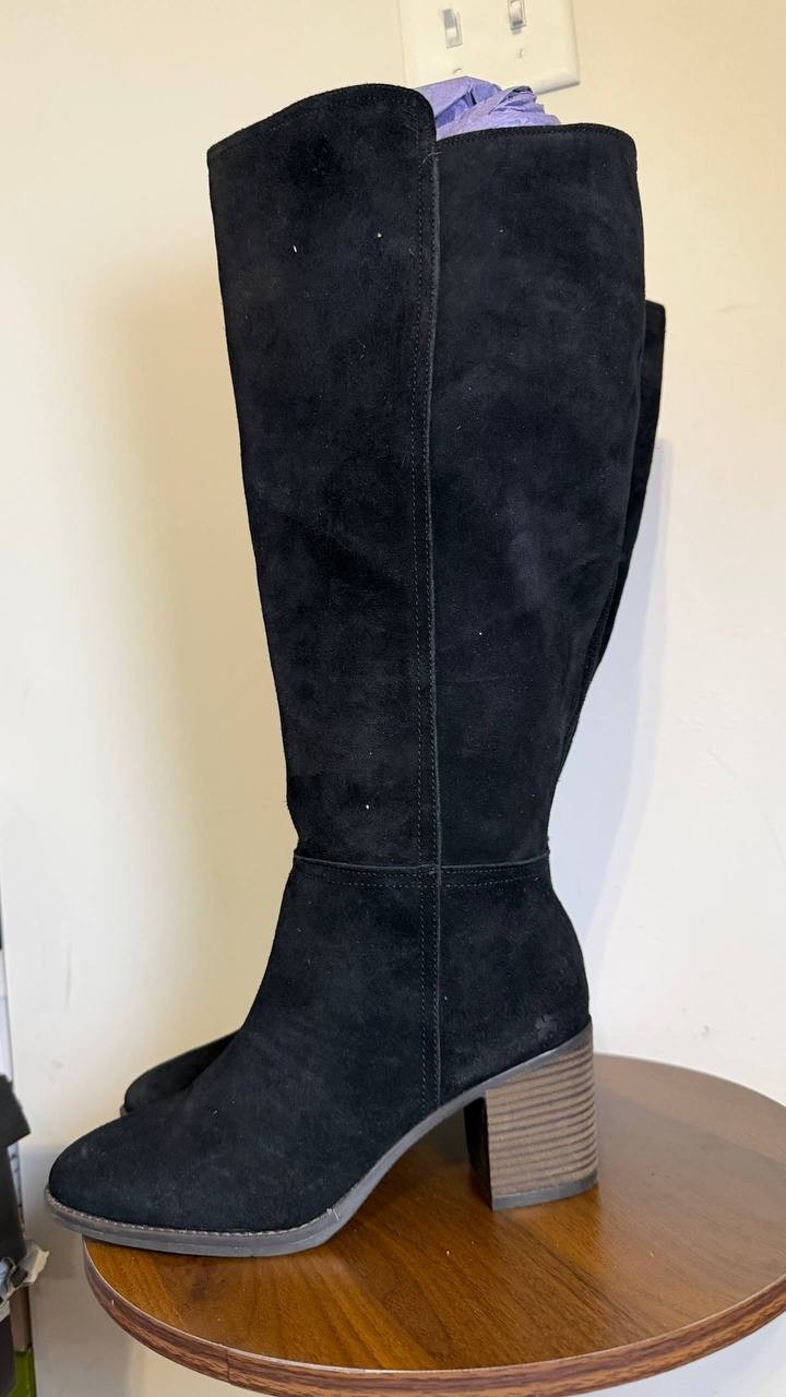 Lucky Brand Black Suede High Boots 8M NIB MSRP $189