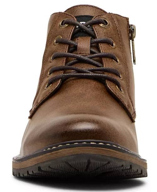 Madden Men Brown Leather Lace‑Up Boots 8M NIB MSRP $90