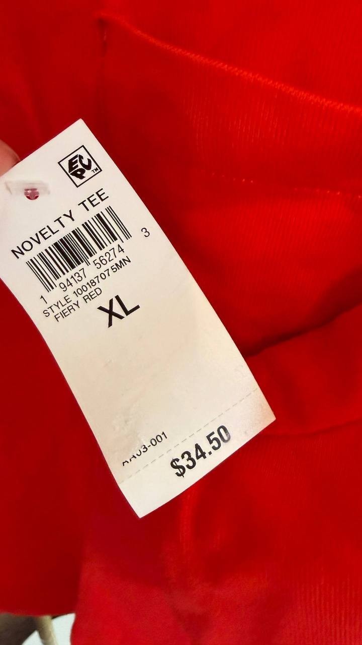 Mode of One Men’s Novelty Tee Fiery Red Pocket T‑Shirt XL $34.50 NWT