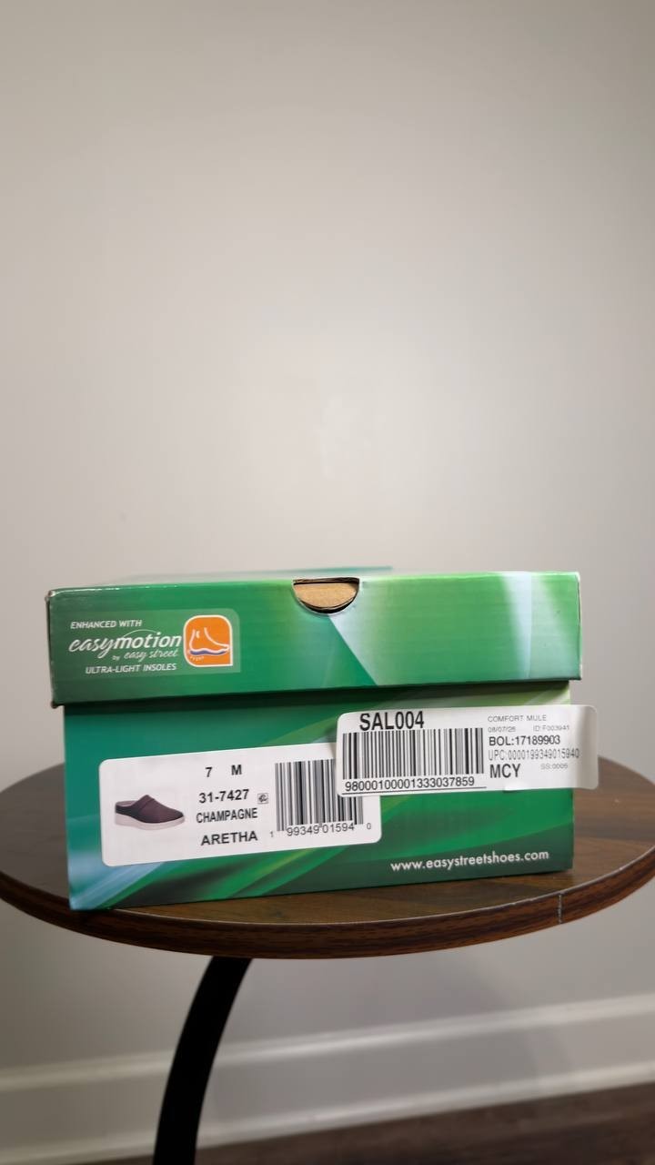 Easy  Street  Mule  Sneakers  Champagne  7M  New  $60