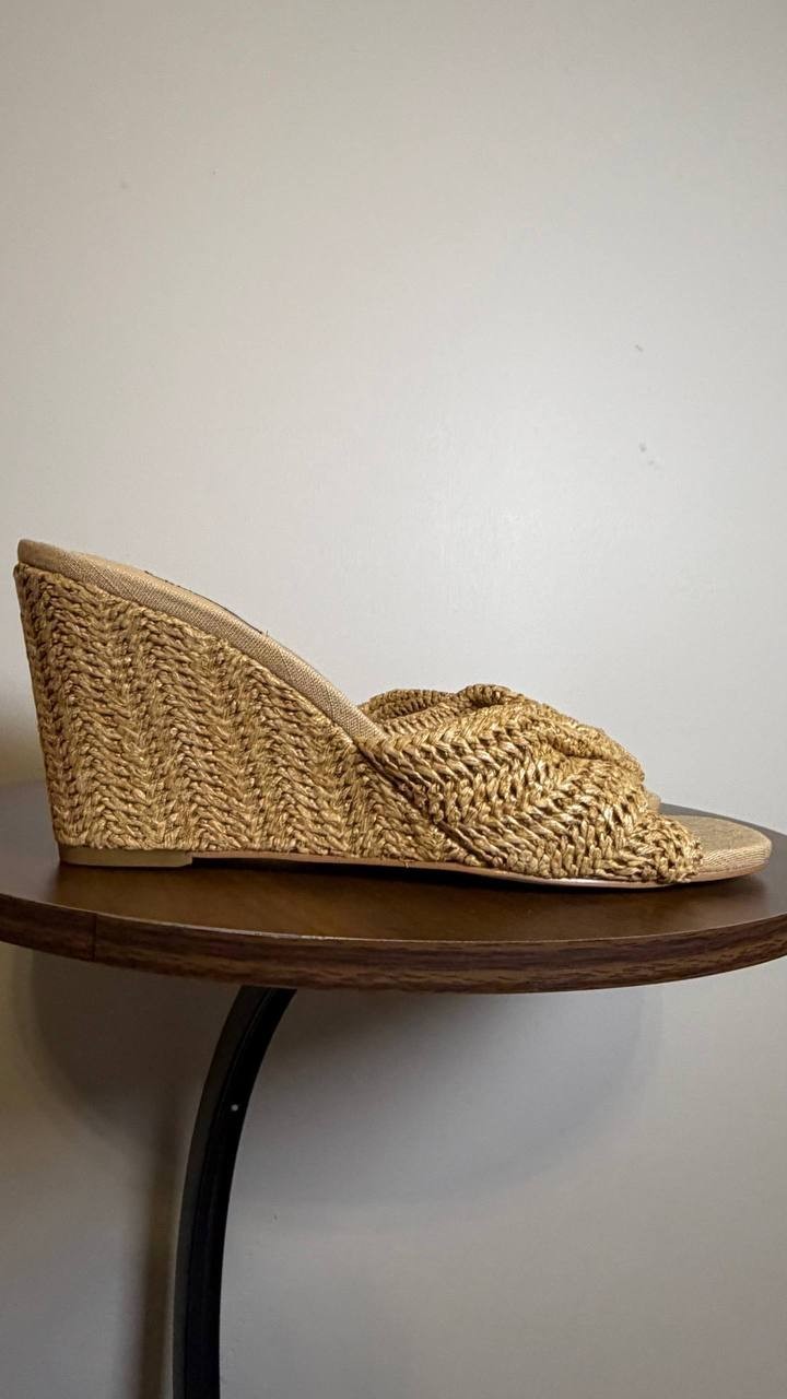Nine West Raffia Wedge Sandals 10M – MSRP $95, New (No Box)